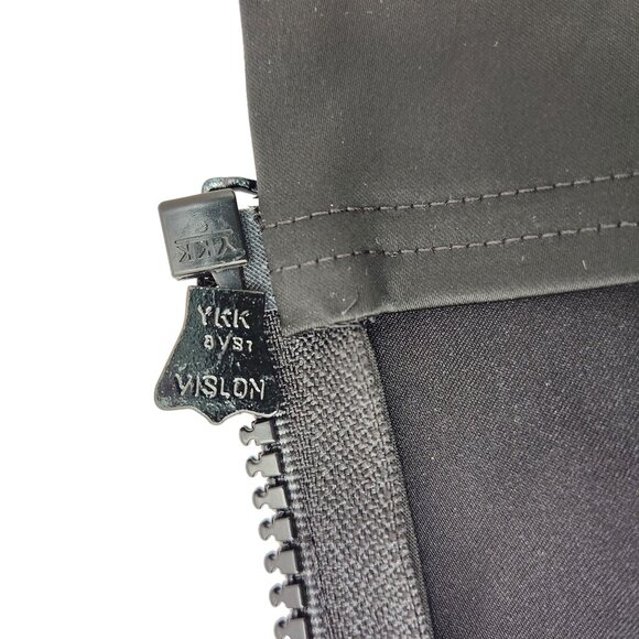 Designer Valery Kovalska Asymmetric Black Midi Skirt Layered Exposed Zipper - Picture 16 of 16